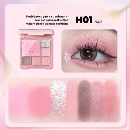 HOLD LIVE Pink Mist Dream Blush N Eyeshadow Palette HL734