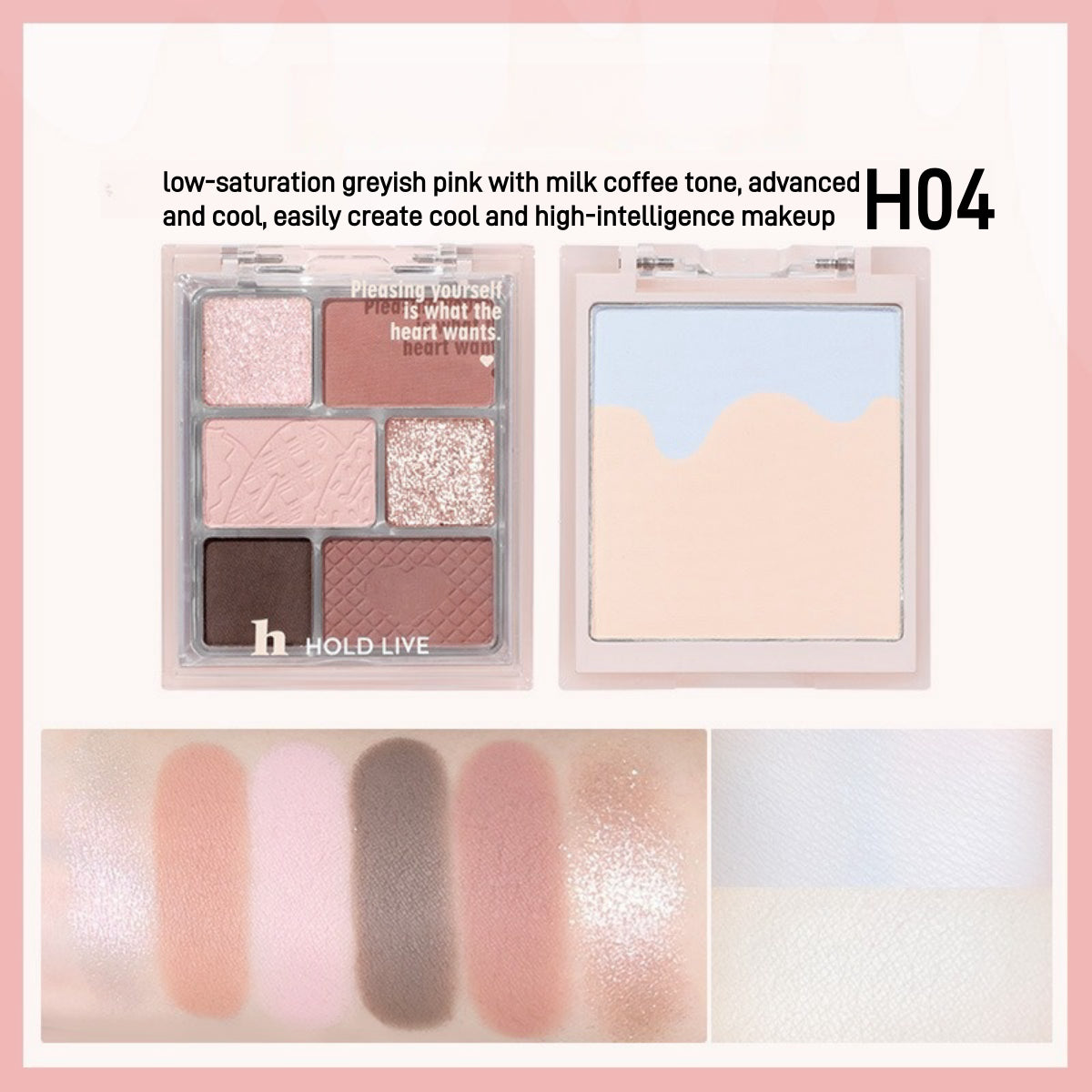 HOLD LIVE 3 in 1 Face Palette Powder Blusher Eyeshadow HL756