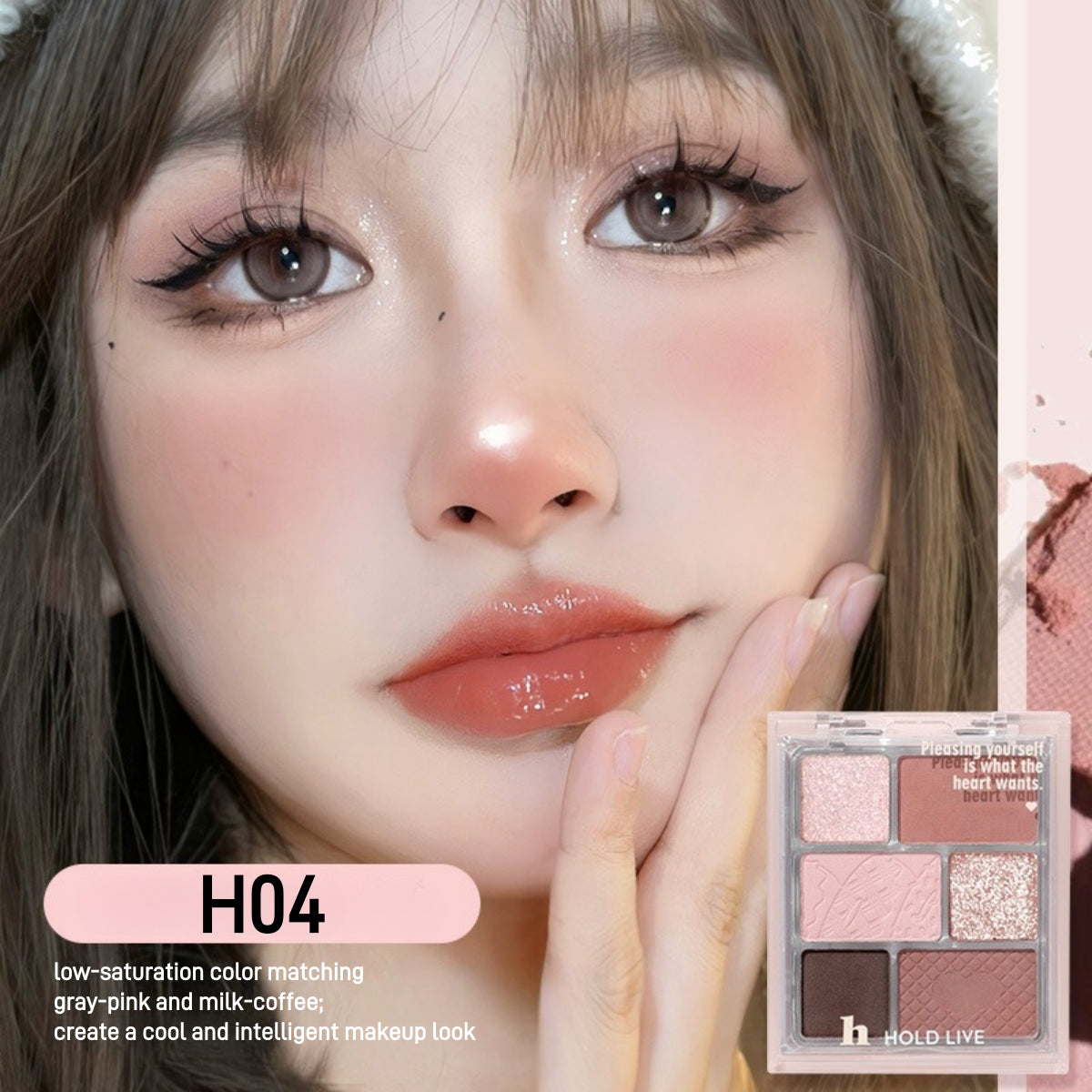 HOLD LIVE 3 in 1 Face Palette Powder Blusher Eyeshadow HL756