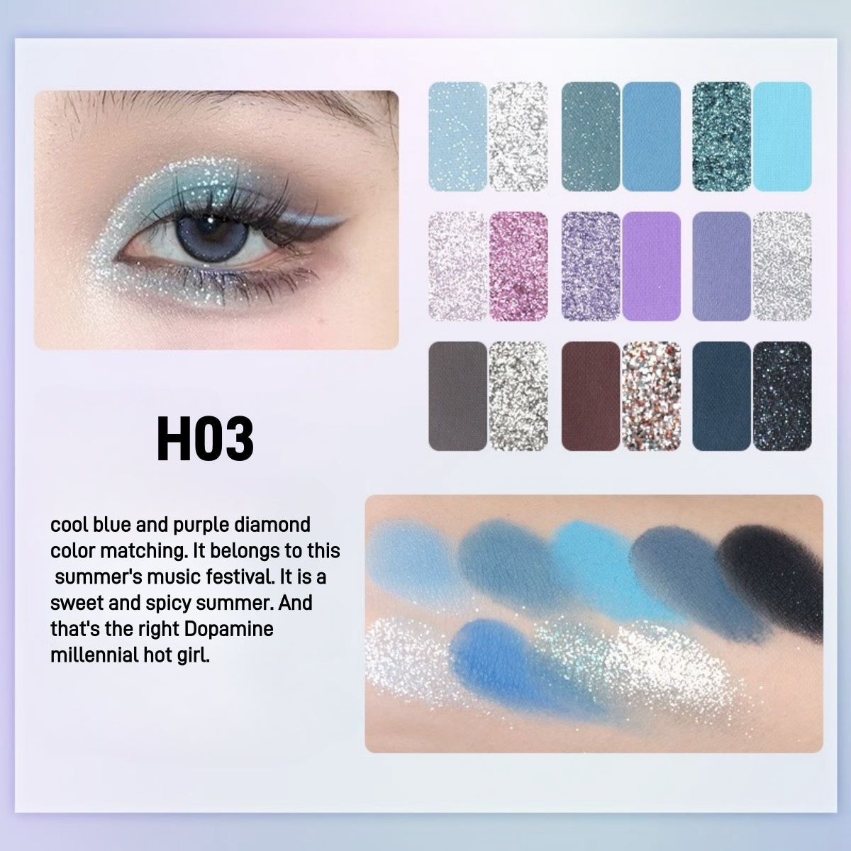 HOLD LIVE Secret Garden Eyeshadow Palette 18 Colors HL692