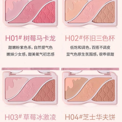 HOLD LIVE Triple Colors Powder Blusher HL750