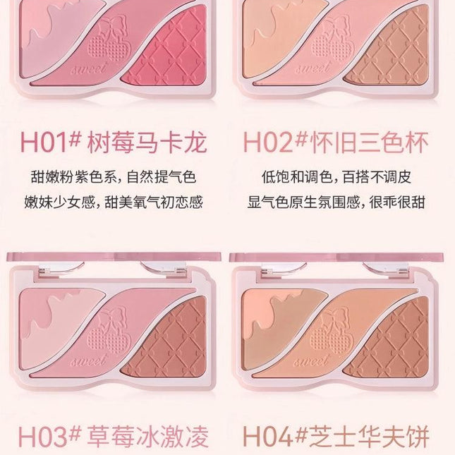 HOLDLIVE - Triple Colors Powder Blusher 9g