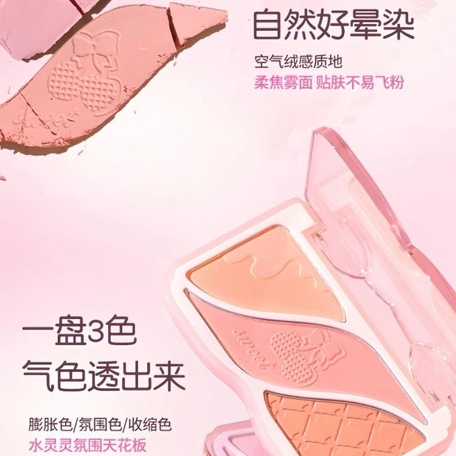 HOLDLIVE - Triple Colors Powder Blusher 9g