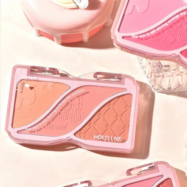 HOLDLIVE - Triple Colors Powder Blusher 9g