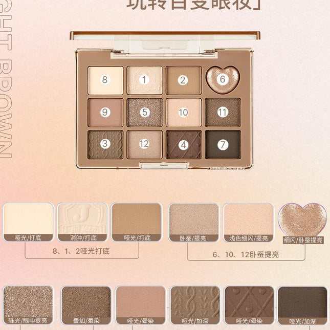 JillLeen - Pretty 12 Colors Eyeshadow Palette 7.2g
