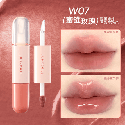 Judydoll Dual Lip Gloss Mirror Moisturizing JD175