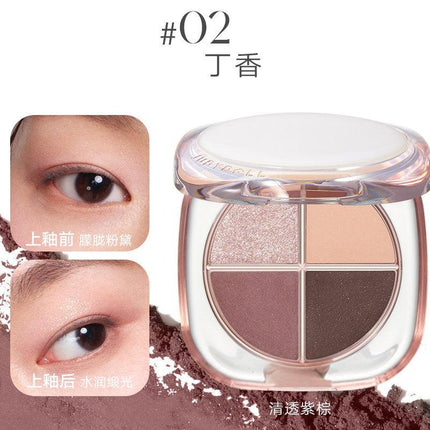 Judydoll Glazed 4 Colors Eyeshadow Palette OOTD JD168