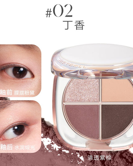 Judydoll Glazed 4 Colors Eyeshadow Palette OOTD JD168