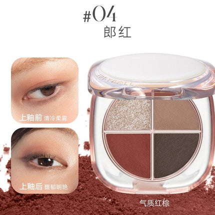 Judydoll Glazed 4 Colors Eyeshadow Palette OOTD JD168