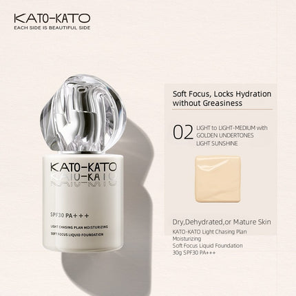 KATOKATO - Light Chasing Plan Moisturizing Soft Focus Liquid Foundation 30g SPF30 PA+++