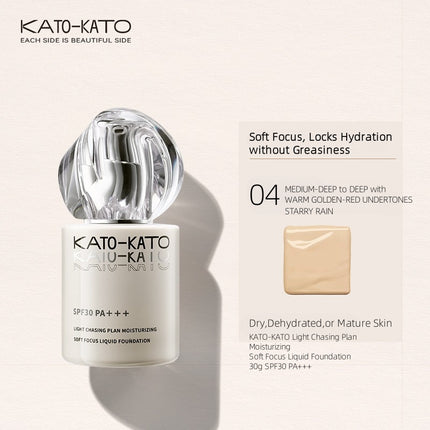 KATOKATO - Light Chasing Plan Moisturizing Soft Focus Liquid Foundation 30g SPF30 PA+++