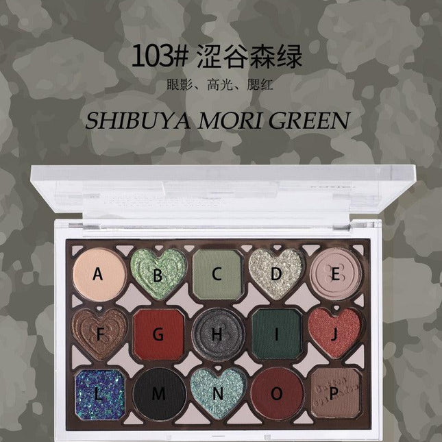 KAXIER - Button Series Eye Palette 15 Colors 12g