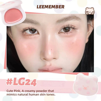 LEEMEMBER - Purple Floral Bear Hydrating Cream Blush 4g