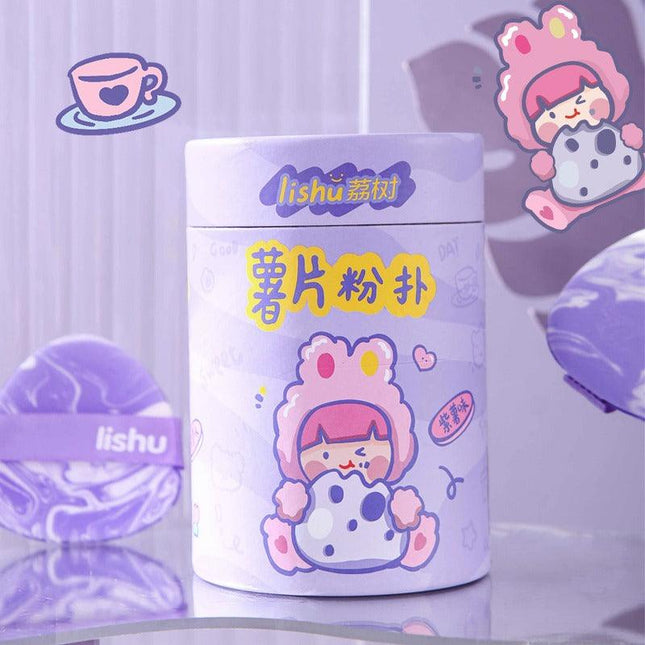 LISHU - Chips Bucket Makeup Puff Violet