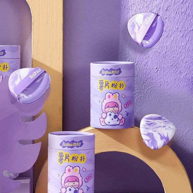 LISHU - Chips Bucket Makeup Puff Violet