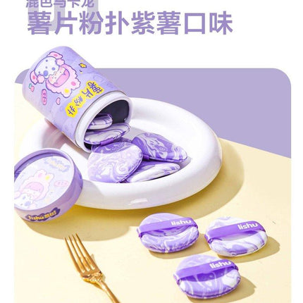 LISHU Chips Bucket Makeup Puff Violet LS005