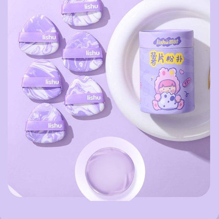 LISHU Chips Bucket Makeup Puff Violet LS005