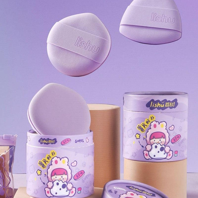 LISHU - Chips Bucket Rubycell Makeup Puff Violet