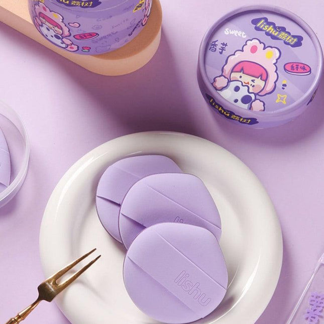 LISHU - Chips Bucket Rubycell Makeup Puff Violet