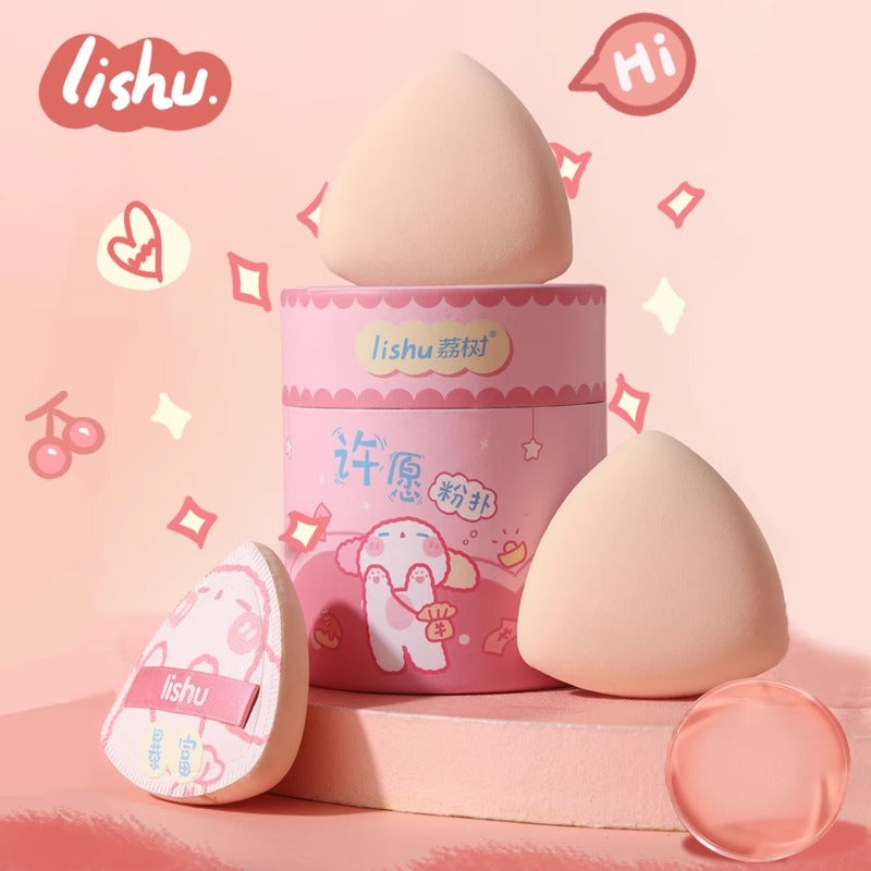 LISHU Wish for You Bucket 3 Rubycell Makeup Puff in LS003