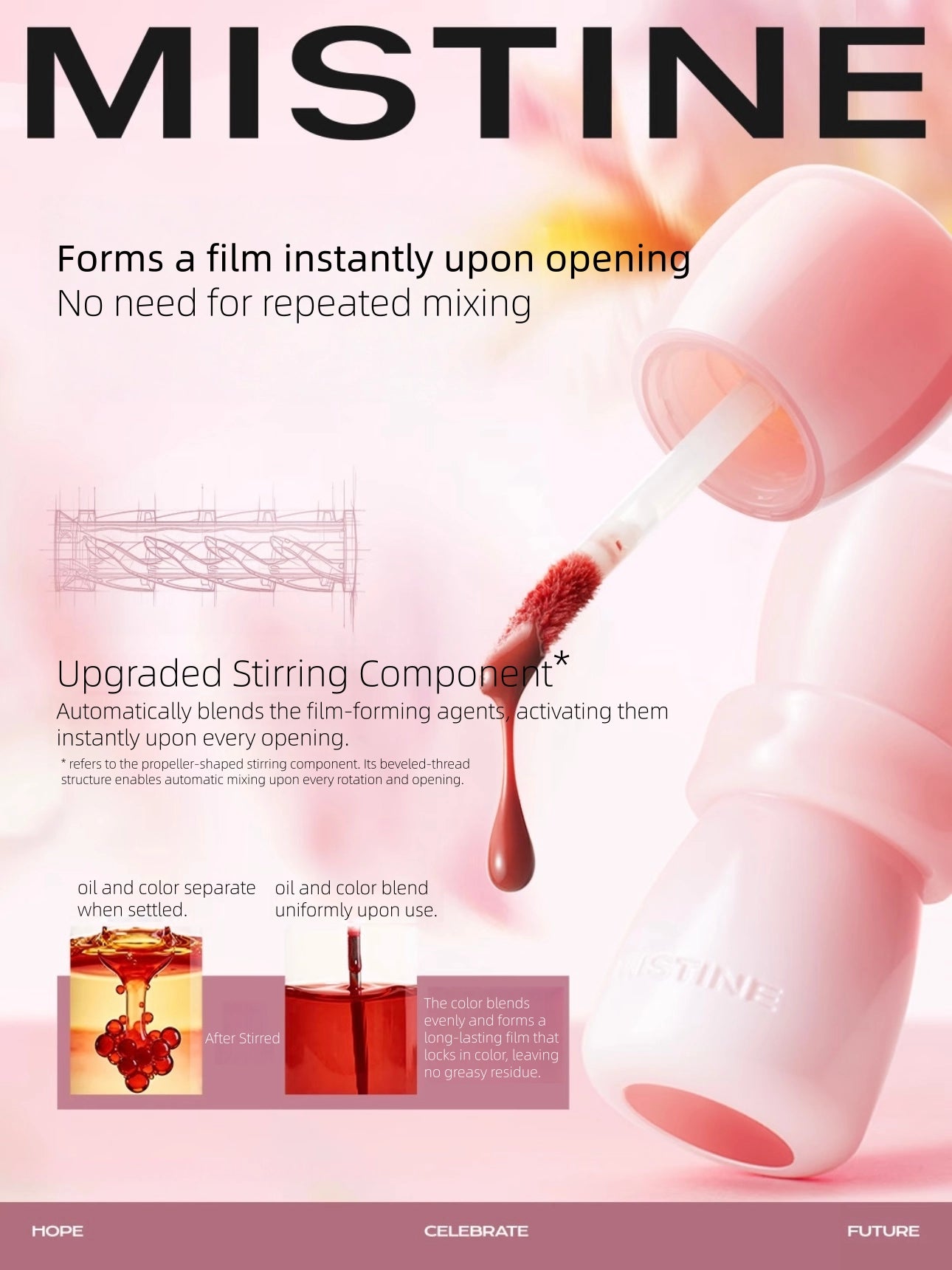 MISTINE - Bloom Lasting Lip Gloss 3g