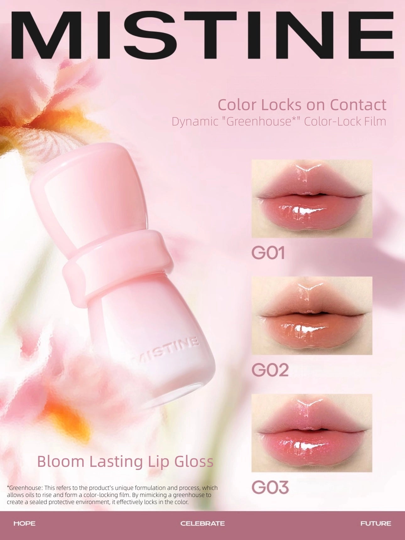 MISTINE - Bloom Lasting Lip Gloss 3g