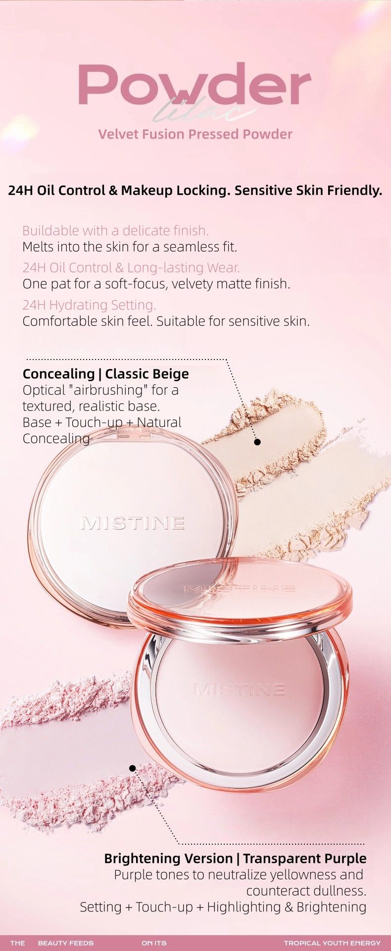 MISTINE - Velvet Fusion Pressed Powder 9g