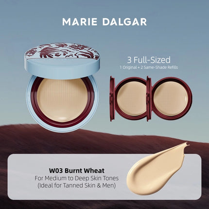 [The Flower of Earth] Marie Dalgar - Seed Skin-Fit Cushion Foundation｜Dry Skin Formula 15g*3