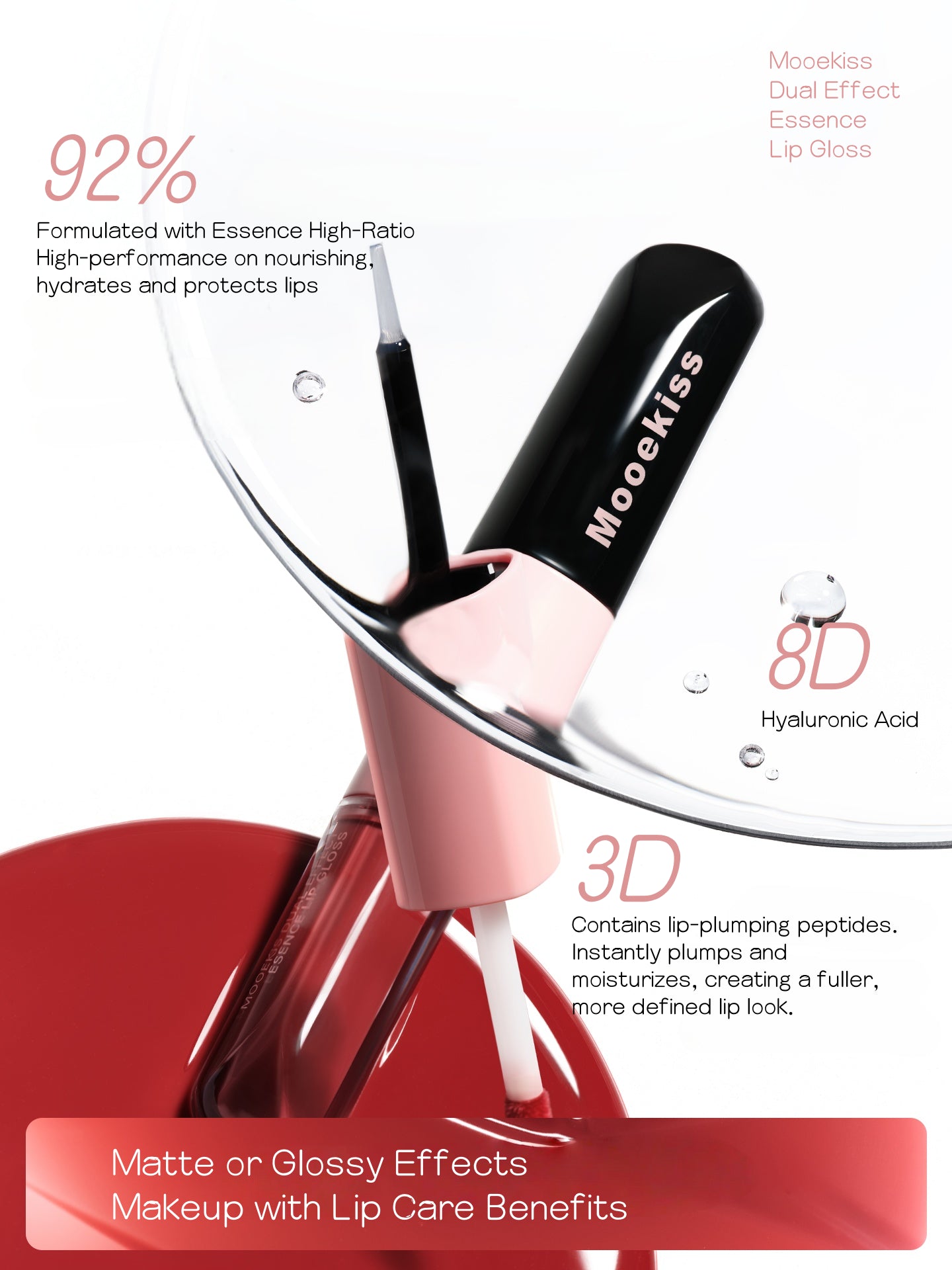 Mooekiss Dual Effect Essence Lip Gloss 6ml