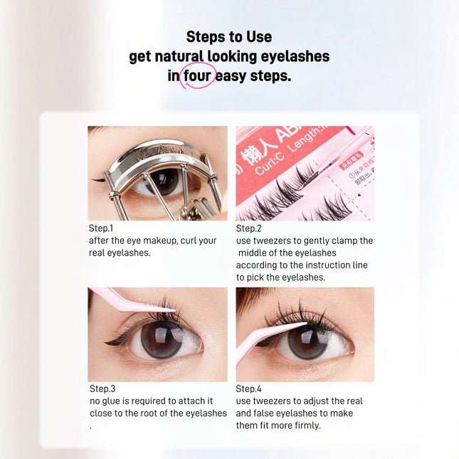 Mr.Wish - 3 Steps for Lazy Girls Glue Free False Eyelashes