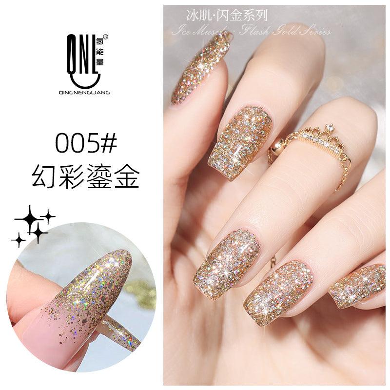 Nail Color Glue Glitter Effect YSN009 - Chic Decent