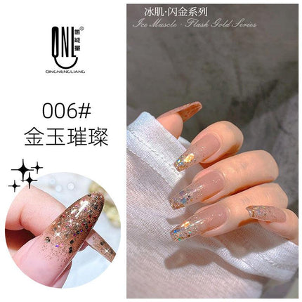 Nail Color Glue Glitter Effect YSN009 - Chic Decent