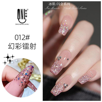 Nail Color Glue Glitter Effect YSN009 - Chic Decent