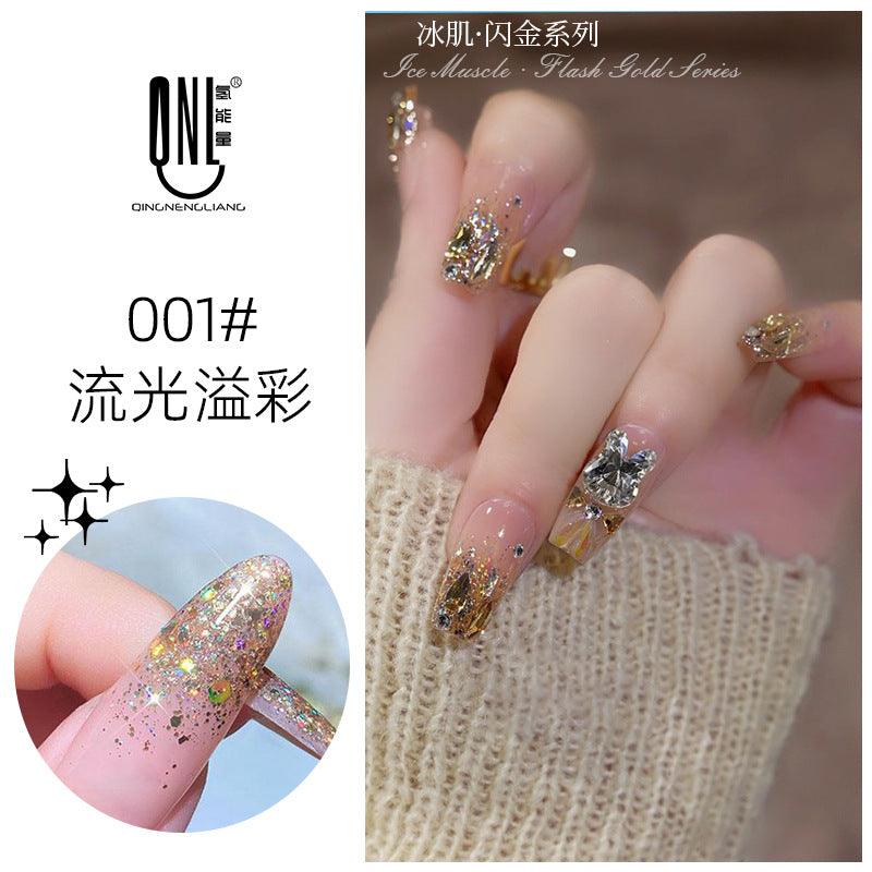 Nail Color Glue Glitter Effect YSN009 - Chic Decent