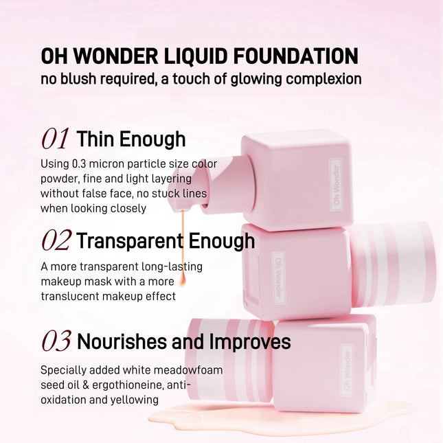 Oh Wonder - Watery Long Lasting Liquid Foundation 20g