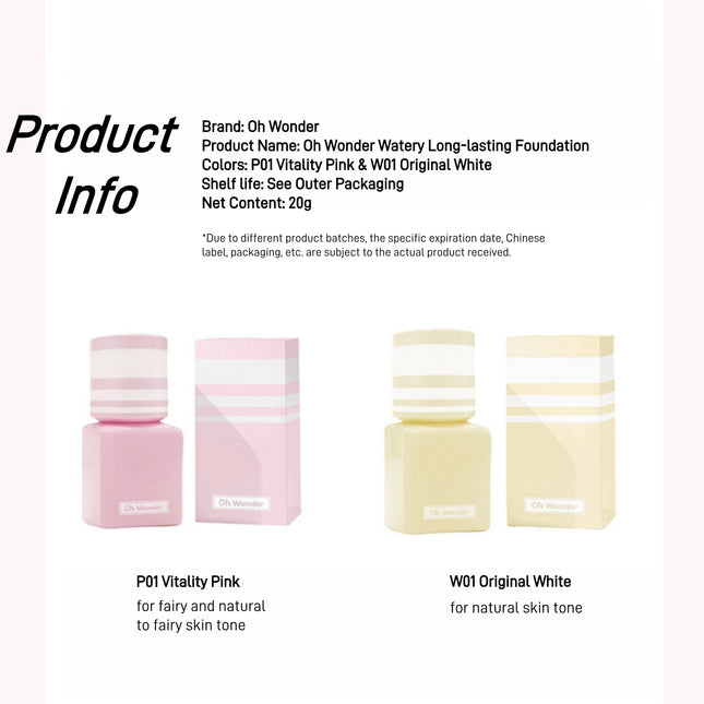 Oh Wonder - Watery Long Lasting Liquid Foundation 20g