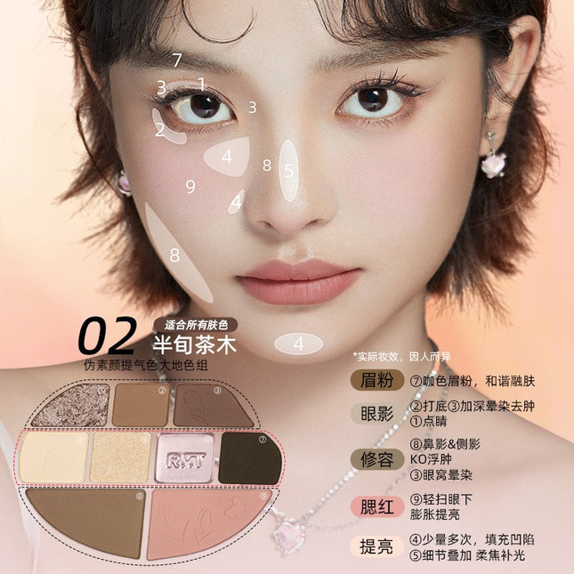 Romantic Beauty - Floral Comprehensive Makeup Palette 14g