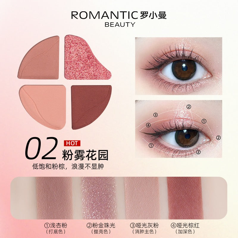 Romantic Beauty Four Color Eyeshadow Chic Decent Beauty
