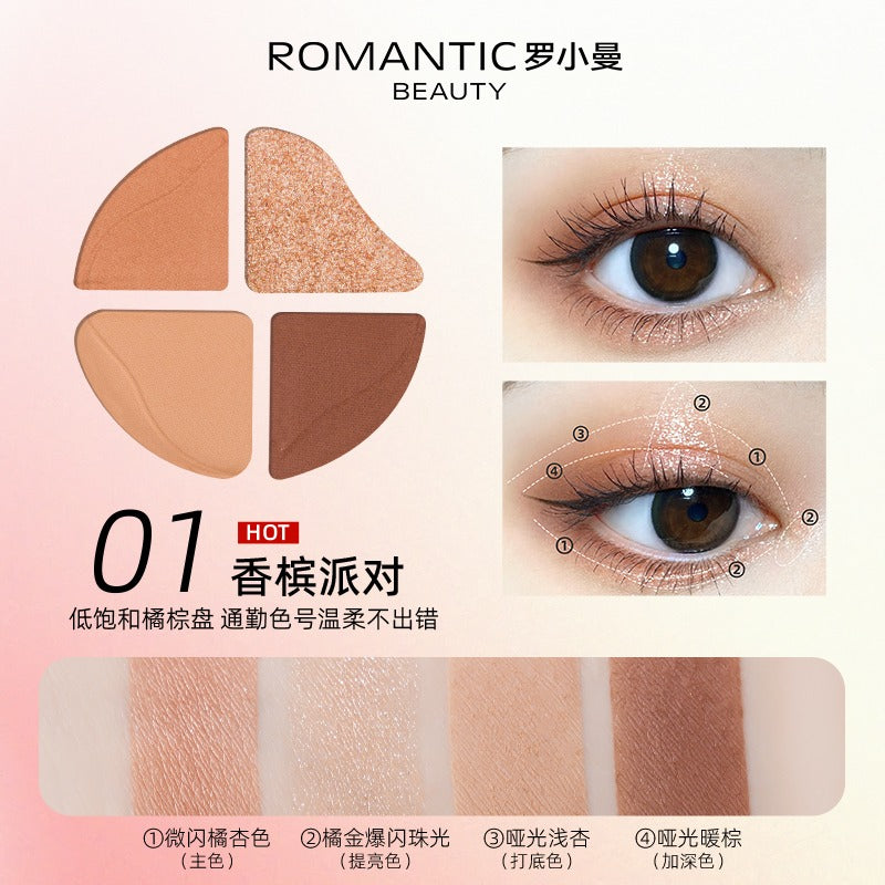 Romantic Beauty Four Color Eyeshadow RMT026