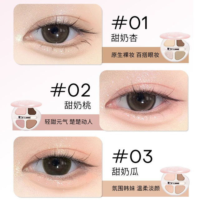 Romantic Beauty - Four Colors Silkworm Highlight Palette 3.5g