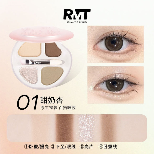 Romantic Beauty - Four Colors Silkworm Highlight Palette 3.5g