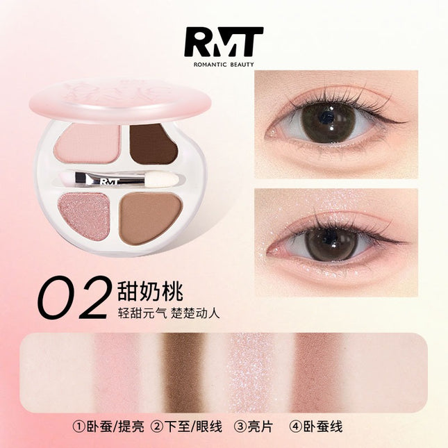 Romantic Beauty - Four Colors Silkworm Highlight Palette 3.5g