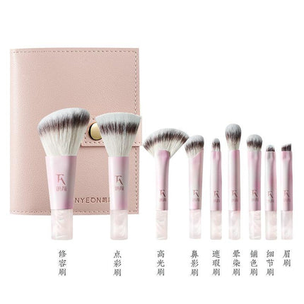 Rownyeon Cloud Inked Makeup Brush Mini Set 9 in With Bag RY021