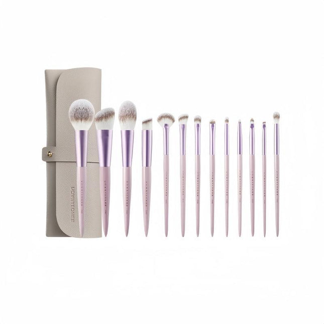 Rownyeon - Grape Purple Makeup Brush Set 13 in With Bag