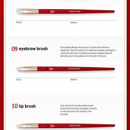 Shang Yang Beauty Face 10 Brushes Set