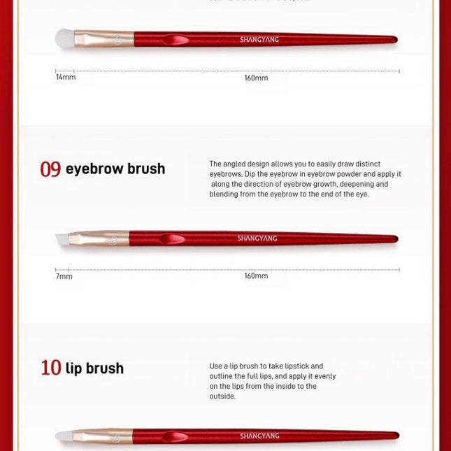 Shang Yang - Beauty Face 10 Brushes Set