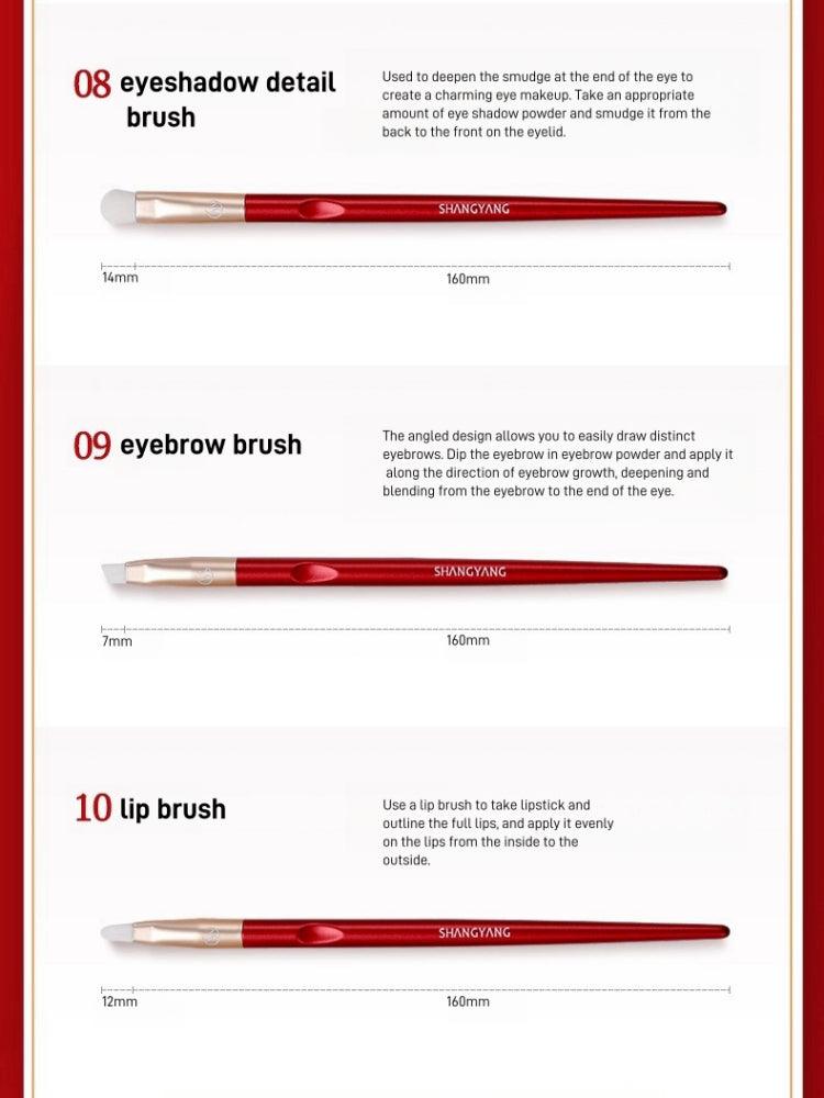 Shang Yang Beauty Face 10 Brushes Set