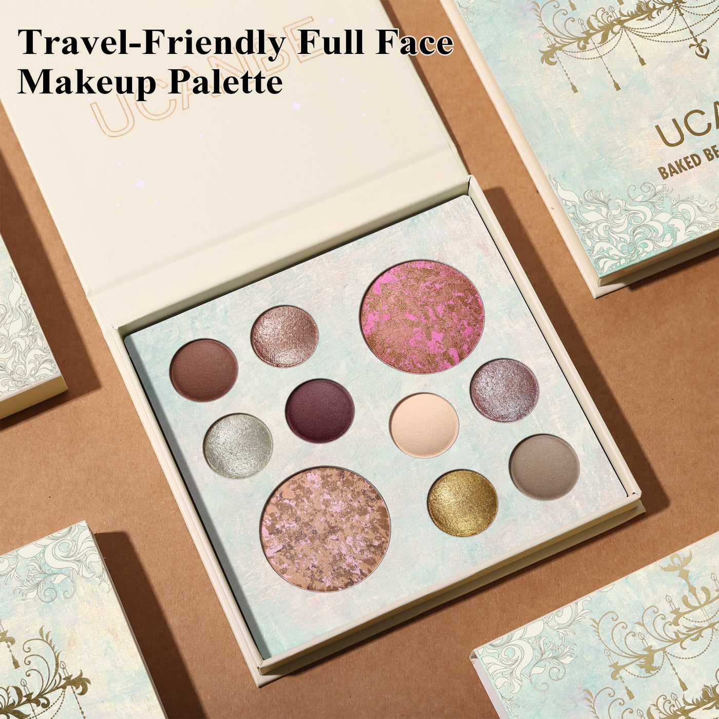 UCANBE - 10 Color Baked Beauty Face Palette 17.44g