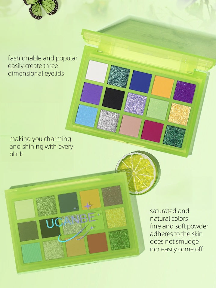 UCANBE - 15 Colors Eyeshadow Palette Super Pixel 720mg*15