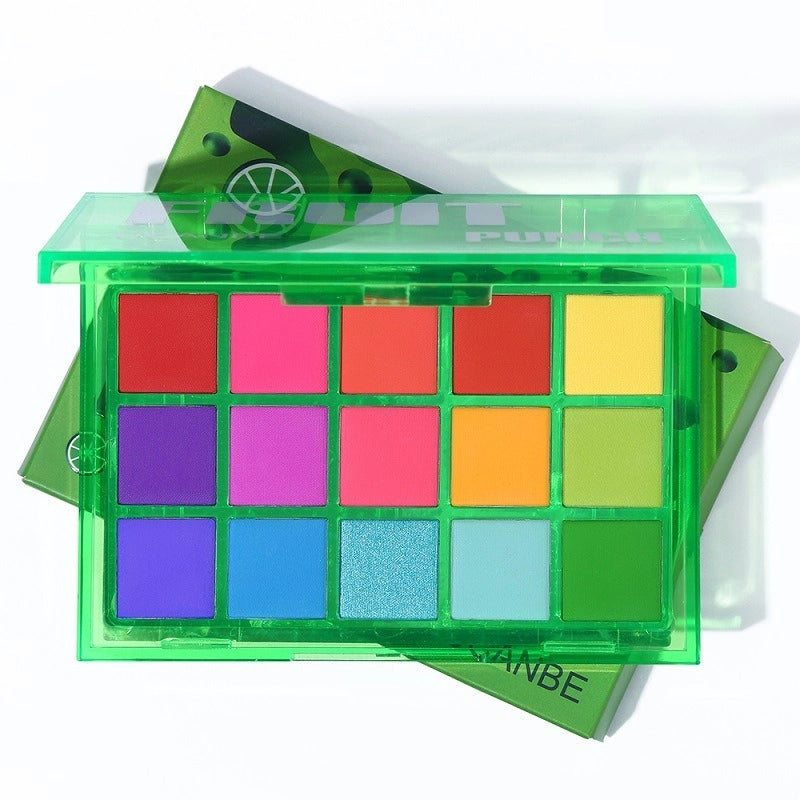 UCANBE 15 Colors Eyeshadow Palette Fruit Punch Light Chocolate 10.8g